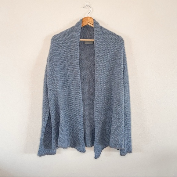 Wooden Ships Sweaters - Wooden Ships | Wool Blend Open Front Navy & Brown Marled Cardigan